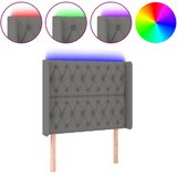  LED uzglavlje tamnosivo 103 x 16 x 118/128 cm od tkanine | shoptok.hr