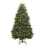 vidaXL Umjetno božićno drvce S LED lampica Zelena 270 cm PVC i metal | shoptok.hr