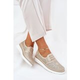 EVENTO Boto Women's Slip-On Perforated Shoes Gold Azethia | shoptok.hr