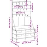 Stalak za odjeću i cipele boja hrasta 100x40x184 cm | shoptok.hr