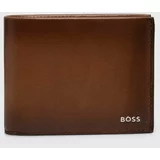 Boss Usnjena denarnica moški, rjava barva