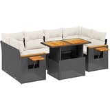  The Living Store Vrtna sedežna garnitura 7-delna z blazinami črn poli ratan - Vrtna Sedežna Garniture, (21461881) | Shoptok.si