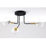 Jupiter 2039 - Luster na šipci BURANO 3xG9/10W/230V crna/zlatna/prozirna | Eponuda.com