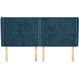  Uzglavlje s ušima tamnoplavo 163x23x118/128 cm baršunasto | shoptok.hr