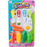 Magic Toys Little Chef set živil z zelenjavo in jedilnim priborom | Shoptok.si
