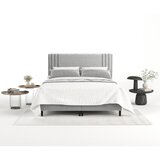 Maison de Rêve Sivi tapecirani bračni krevet s prostorom za odlaganje 160x200 cm Musca – | shoptok.hr