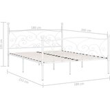  Za krevet s podnicama bijeli metalni 180 x 200 cm | shoptok.hr