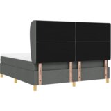 Box vzmetna postelja z vzmetnico - Temno siva, 180x200 cm, Tkanina, (22081123) | Shoptok.si