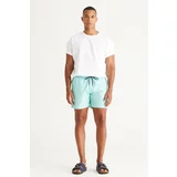 AC&Co / Altınyıldız Classics Men's Mint Standard Fit Regular Fit Quick Dry Side Pockets Patterned Swimwear