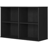 Hammel Furniture Črn stenski regal v jesenovem dekorju 89x61 cm Mistral – | Shoptok.si
