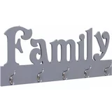 Zidna vješalica za kapute FAMILY siva 74 x 29 5 cm