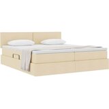 Krevet s od storage s madracem Krema 200 x 200 cm Lažna koža | shoptok.hr