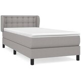  Krevet s oprugama i madracem svjetlosivi 100x200 cm od tkanine | shoptok.hr