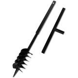 vidaXL Jeklen spiralni vrtalni sveder za zemljo z ročajem 120 mm črne barve, (21366915) Cene