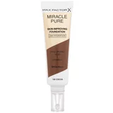 Max Factor Miracle Pure Skin-Improving Foundation SPF30 negovalen in vlažilen puder 30 ml Odtenek 100 cocoa
