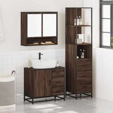 vidaXL 3-dijelni set kupaonskog namještaja boja smeđeg hrasta drveni | shoptok.hr