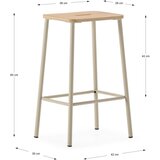 Marckeric Kremno beli barski stoli v kompletu 2 ks (višina sedeža 65 cm) Abba – | Shoptok.si