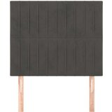  Posteljno vzglavje 2 kosa temno sivo 100x5x78/88 cm žamet, (20737409) | Shoptok.si