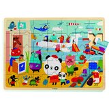 Djeco dječja drvena puzzle zračna luka Cijene
