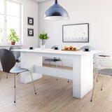 The Living Store Jedilna miza bela 180x90x76 cm iverna plošča - Jedilna Miza, (21661538) | Shoptok.si