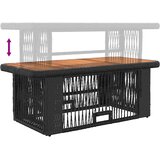  Vrtni set za objed s jastukom 4 pcs Crna i Krema poliratan | Eponuda.com