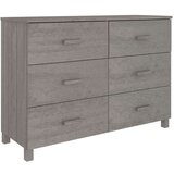  Komoda HAMAR svjetlosiva 113 x 40 x 80 cm od masivne borovine | shoptok.hr