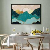  Slika - Green Pastures (1 Part) Wide 90x60 U crnom drvenom okviru | shoptok.hr