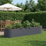  Povišeni vrtni krevet Antracit 220 x 40 x 40 cm Čelik | shoptok.hr