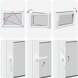  Prozor za podrum RISOR 80 x 60 cm PVC i staklo Bijela | shoptok.hr