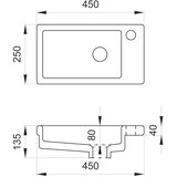 Alvit Elegant KS-450x250/40mm ugradni lavabo | Eponuda.com