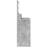 vidaXL Toaletne mize za spalnice Betonsko siva 80 x 39,6 x 135 cm | Shoptok.si