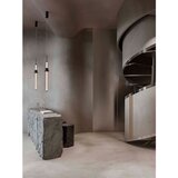 Nova Luce Mat crna LED viseća svjetiljka keramička s mogućnosti zatamnjivanja sa sjenilom od akrilnog stakla ø 8 cm Stalactite – | shoptok.hr