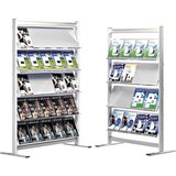 eurokraft pro Regal za prospekte, srebrno eloksirano, za 8 x DIN A4 | Shoptok.si