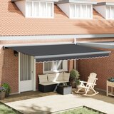 vidaXL Ročna retraktibilna tenda antracit 450x300 cm Cene