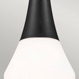  Kichler KL-DEELA-P-BK - Luster na stalku DEELA 1xE27/60W/230V prečnik 17,8 cm crna | Eponuda.com