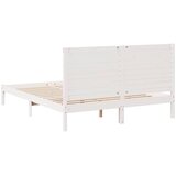  Dugi okvir kreveta bez madraca bijeli 140 x 210 cm masivno drvo | shoptok.hr