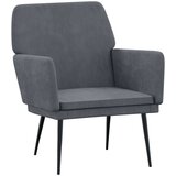 vidaXL Fotelj temno siv 62x79x79 cm žamet, (20701878) | Shoptok.si