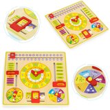ECO TOYS Lesena izobraževalna tabla koledar v angleškem jeziku | Shoptok.si