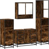  4-dijelni set kupaonskog namještaja boja hrasta drveni | shoptok.hr