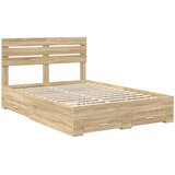  Krevetna konstrukcija s ladicama Sonoma hrast 150 x 200 cm | shoptok.hr