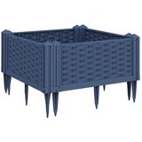  Vrtna sadilica s klinovima plava siva 42,5 x 42,5 x 28,5 cm PP | shoptok.hr