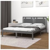  Za krevet od masivne borovine sivi 200 x 200 cm | shoptok.hr
