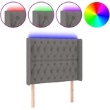  Posteljno vzglavje temno sivo 93x16x118/128 cm blago, (20792618) | Shoptok.si