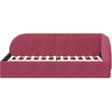  Kutni okvir kreveta Vinska crvena 90 cm x 200 cm Baršun | shoptok.hr