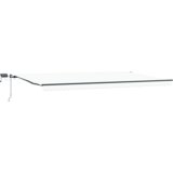 vidaXL Ručno uvlačiva tenda s LED bijela 600x300 cm, Zamjenska tkanina za tenda 6x3 m bijela | shoptok.hr