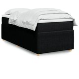 vidaXL Box spring postelja z vzmetnico črna 100x200 cm blago | Shoptok.si