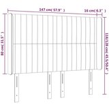  Uzglavlje tamnoplavo 147x16x118/128 cm baršunasto | shoptok.hr