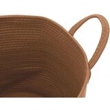  Košara za pohranu smeđe-bijela Ø 40 x 35 cm pamučna | shoptok.hr