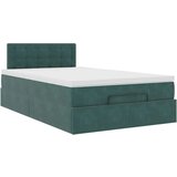  Otomanski krevet s madracem&amp LED tamnozeleni 120x200cm baršun | shoptok.hr