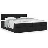 vidaXL Okvir kreveta s madracima crni 160x200cm od tkanine | shoptok.hr